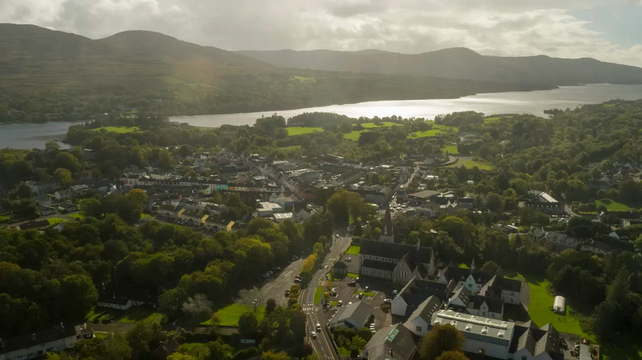Aerial View Kenmare Town Co Kerry
